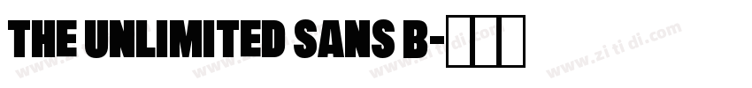 The Unlimited Sans B字体转换
